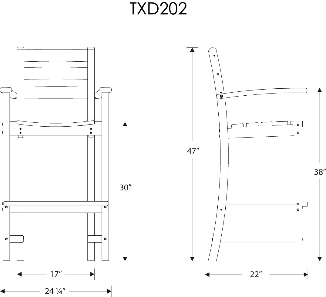 Trex Monterey Bay Bar Arm Chair
