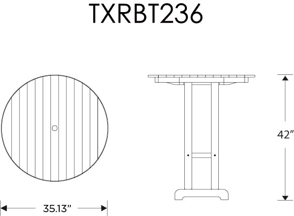 Trex Monterey Bay Round 36" Bar Table