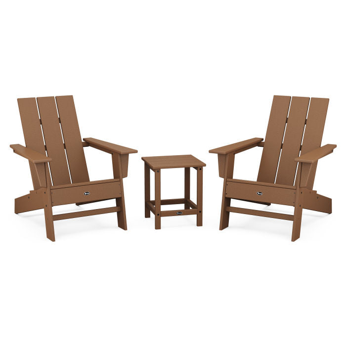 Trex Furniture Eastport Modern Adirondack Chair and Table 3-Piece Set