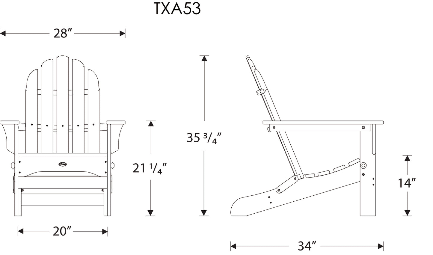 Trex Cape Cod Folding Adirondack Chair