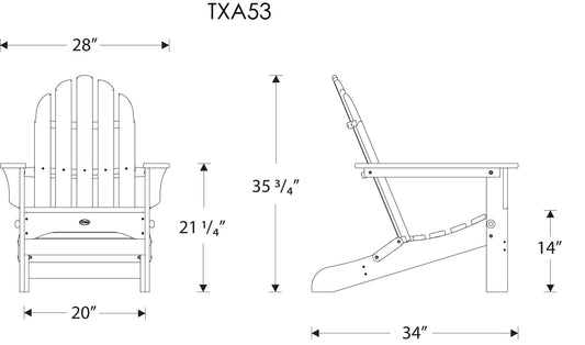 Trex Cape Cod Folding Adirondack Chair