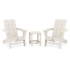 Trex Furniture Eastport Modern Adirondack Chair and Table 3-Piece Set