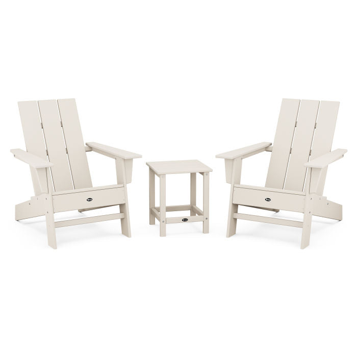 Trex Furniture Eastport Modern Adirondack Chair and Table 3-Piece Set