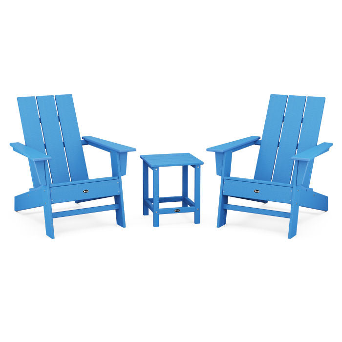 Trex Furniture Eastport Modern Adirondack Chair and Table 3-Piece Set