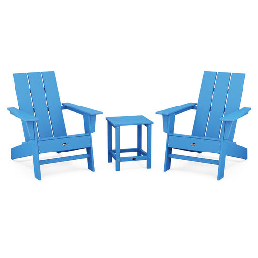 Trex Furniture Eastport Modern Adirondack Chair and Table 3-Piece Set