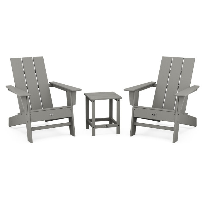 Trex Furniture Eastport Modern Adirondack Chair and Table 3-Piece Set