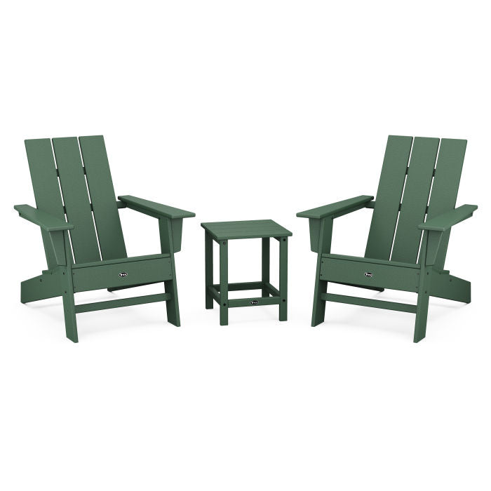 Trex Furniture Eastport Modern Adirondack Chair and Table 3-Piece Set