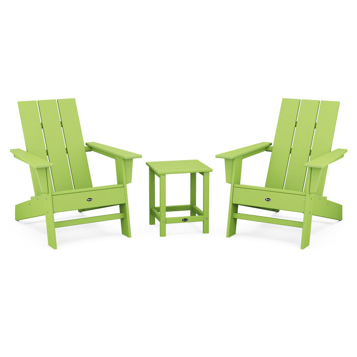 Trex Furniture Eastport Modern Adirondack Chair and Table 3-Piece Set